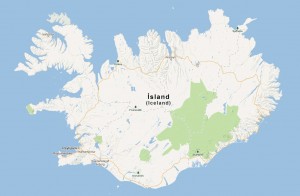 Mapa-Islandia